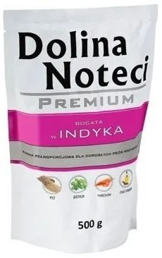 Karma mokra Dolina Noteci Premium Bogata w Indyka dla dorosłych psów wszystkich ras 500 g