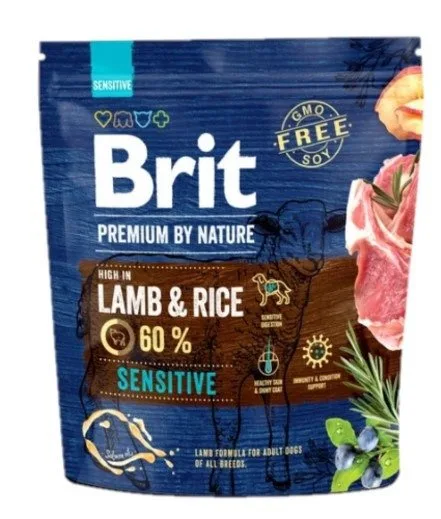Karma sucha Brit Premium By Nature Sensitive Lamb dla dorosłych psów 1 kg