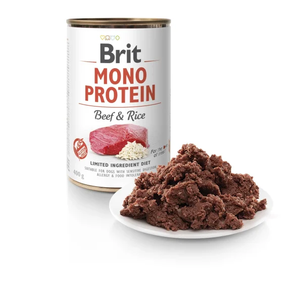 Karma mokra Brit Mono Protein Beef & Brown Rice dla psa Wołowina 400 g — widok 2