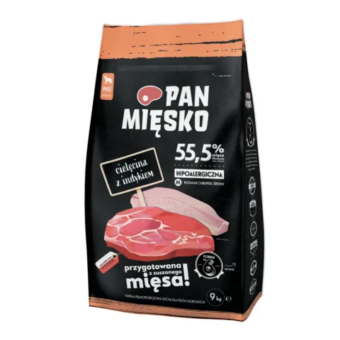 Karma sucha PAN MIĘSKO Cielęcina z indykiem dla psów ras średnich 9 kg