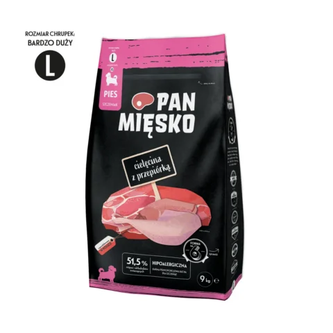 Karma sucha PAN MIĘSKO Cielęcina z przepiórką dla szczeniąt ras małych i miniaturowych 9