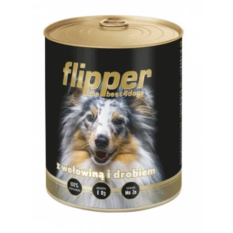Karma mokra Dolina Noteci Flipper z wołowiną i drobiem 400 g