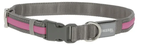 Obroża podświetlana Kerbl Light & Reflex Różowa 35