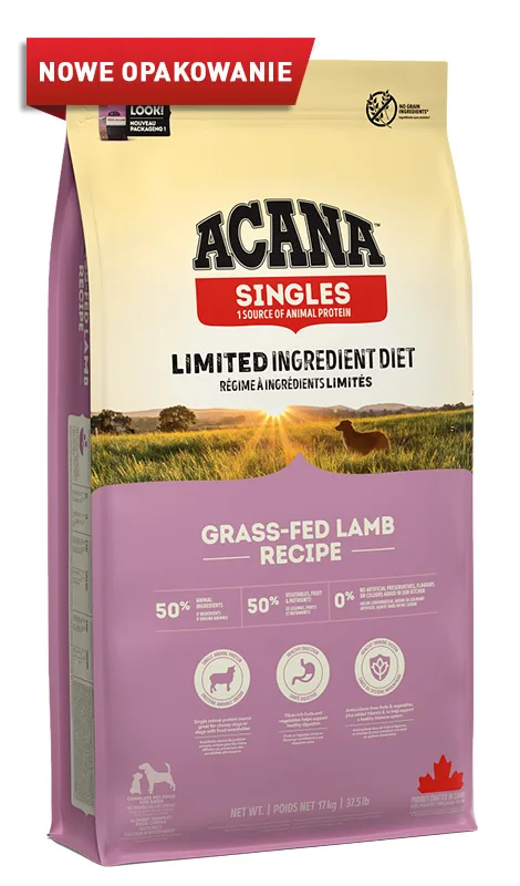 Karma sucha Acana Singles Grass-Fed Lamb 17 kg
