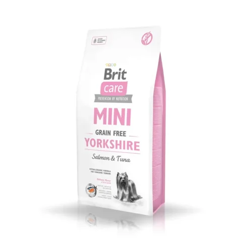 Karma sucha Brit Care Mini Grain Free Yorkshire dla dorosłych małych ras Łosoś i tuńczyk