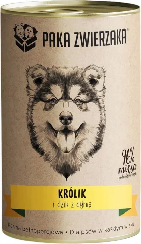 Karma mokra Paka Zwierzaka Królik i Dzik z Dynią 400 g