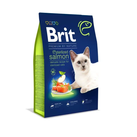 Karma sucha Brit Premium Cat Sterilized Salmon dla dorosłych kotów sterylizowanych 1,5 kg