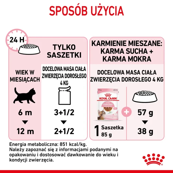 Karma mokra Royal Canin Kitten Sterilised Sauce 12x85 g — widok 10