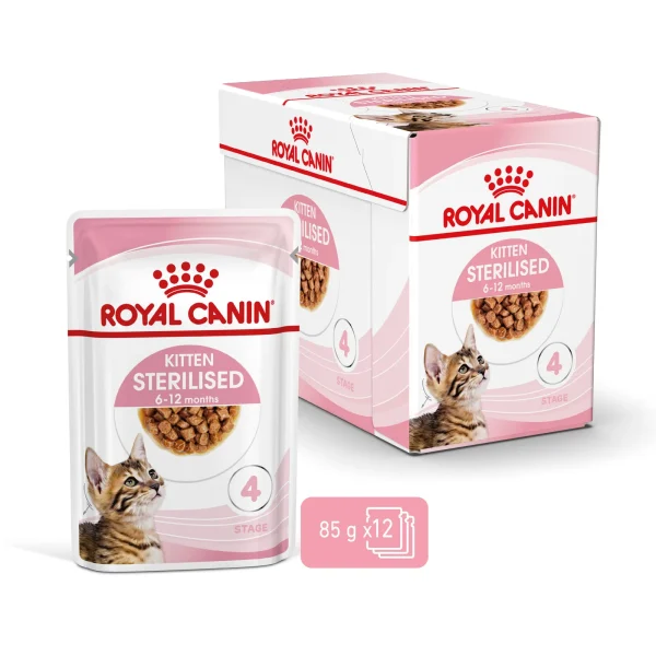 Karma mokra Royal Canin Kitten Sterilised Sauce 12x85 g — widok 3