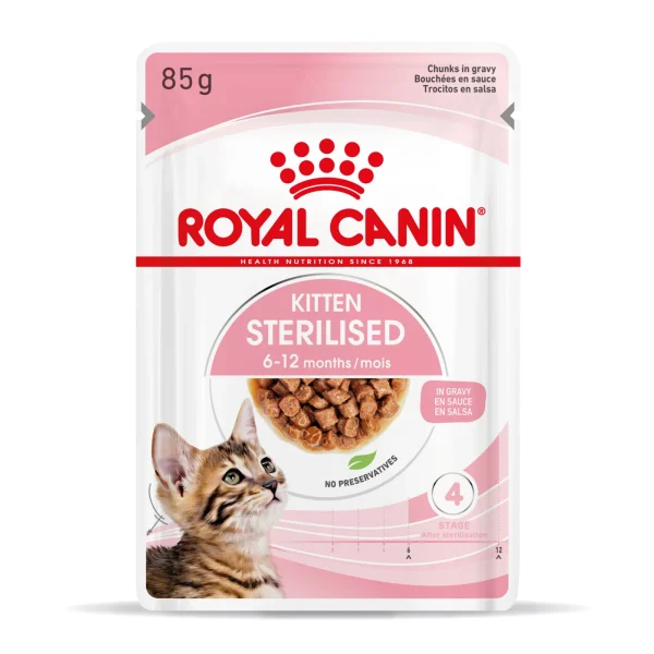 Karma mokra Royal Canin Kitten Sterilised Sauce 12x85 g — widok 4