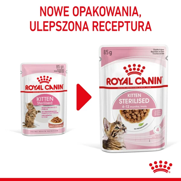 Karma mokra Royal Canin Kitten Sterilised Sauce 12x85 g — widok 5