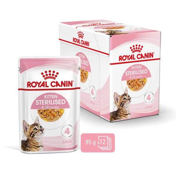 Karma mokra Royal Canin Kitten Sterilised Gelee dla sterylizowanych kociąt 6-12 miesięcy — widok 2