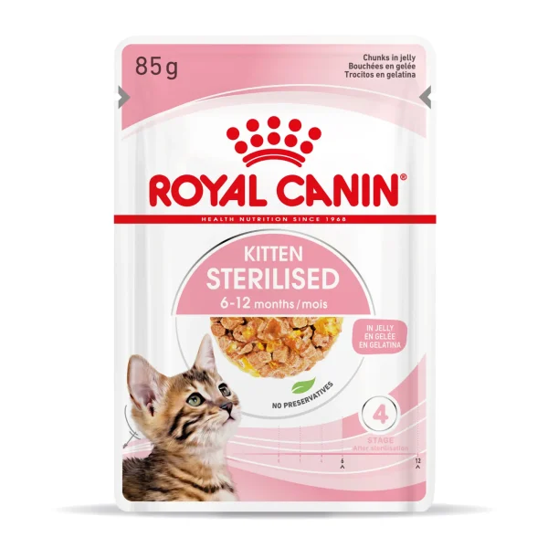 Karma mokra Royal Canin Kitten Sterilised Gelee dla sterylizowanych kociąt 6-12 miesięcy — widok 3