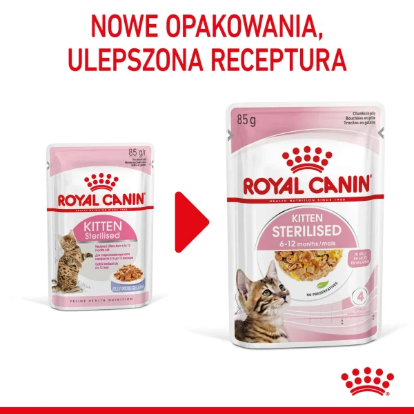 Karma mokra Royal Canin Kitten Sterilised Gelee dla sterylizowanych kociąt 6-12 miesięcy — widok 4