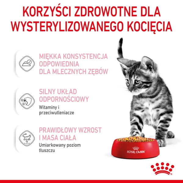 Karma mokra Royal Canin Kitten Sterilised Gelee dla sterylizowanych kociąt 6-12 miesięcy — widok 6