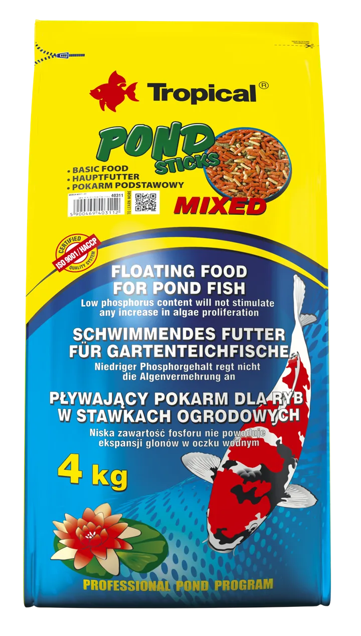 Pokarm Tropical Pond Sticks Mixed dla ryb ozdobnych 4 kg — widok 2