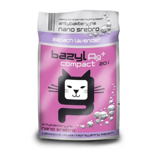 Żwirek bentonitowy Bazyl Ag+ Compact Lavender