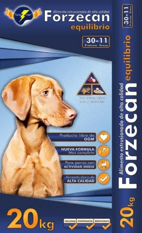 Karma sucha Forzecan Equilibrio 45% mięsa bez GMO dla psów średnich i dużych 20 kg