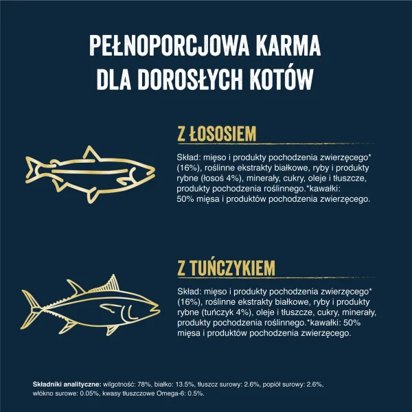 Karma mokra Felix Tasty Shreds dla dorosłych kotów Łosoś i tuńczyk w sosie 4x80 g — widok 3