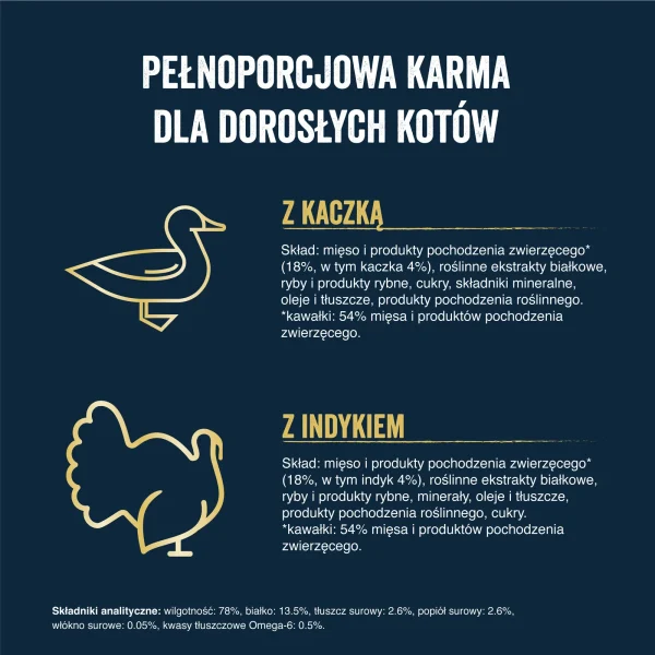 Karma mokra Felix Tasty Shreds dla dorosłych kotów Kaczka i indyk w sosie 4x80 g — widok 3