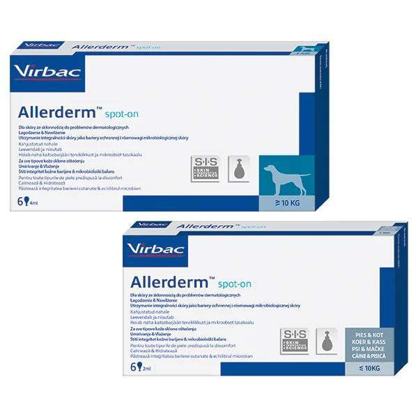 Higiena Virbac Allerderm Spot-on (pipeta 6 x 4 ml) — widok 2