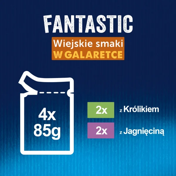 Karma mokra Felix Wiejskie Smaki W Galaretce z Królikiem i Jagnięciną 4x85 g — widok 3
