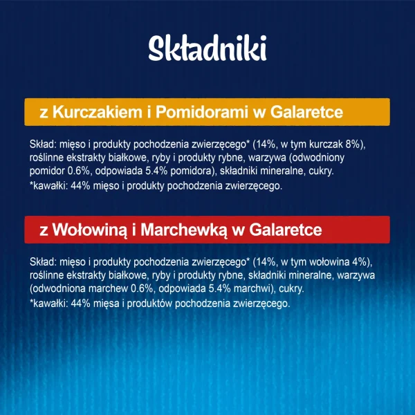 Karma mokra Felix Fantastic dla dorosłych kotów Kurczak z pomidorem i wołowina z — widok 5