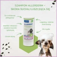 Higiena Virbac Allerderm Szampon Dla Psów I Kotów Do Skóry Suchej I Łuszczącej Się 250 ml — widok 2