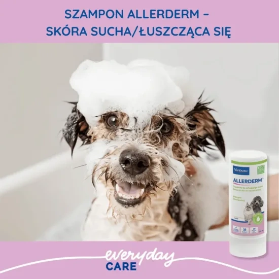 Higiena Virbac Allerderm Szampon Dla Psów I Kotów Do Skóry Suchej I Łuszczącej Się 250 ml — widok 3