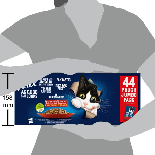 Karma mokra Felix Fantastic Mix Smaków w Galaretce dla dorosłych kotów 44x85 g — widok 4