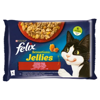 Karma mokra Felix Sensations Jellies Wiejskie Smaki w galaretce 4x85 g
