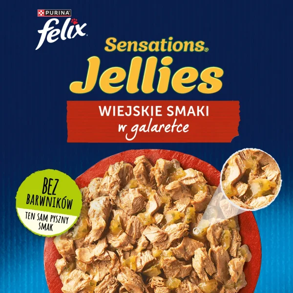 Karma mokra Felix Sensations Jellies Wiejskie Smaki w galaretce 4x85 g — widok 2