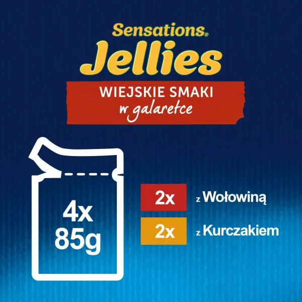 Karma mokra Felix Sensations Jellies Wiejskie Smaki w galaretce 4x85 g — widok 4