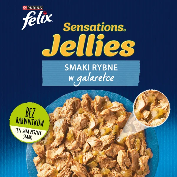 Karma mokra Felix Sensations Jellies dla dorosłych kotów Smaki rybne 4x85 g — widok 2