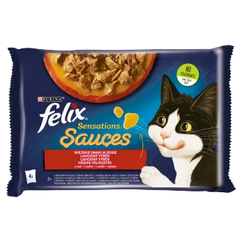 Karma mokra Felix Sensations Sauces Wiejskie Smaki w sosie 4x85 g
