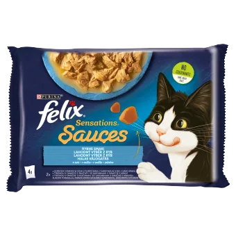 Karma mokra Felix Sensations Sauces dla dorosłych kotów Smaki rybne w sosie 4x85 g
