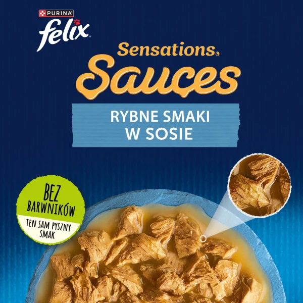 Karma mokra Felix Sensations Sauces dla dorosłych kotów Smaki rybne w sosie 4x85 g — widok 2