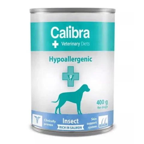 Karma sucha Calibra Veterinary Diets Hypoallergenic Insect Salmon dla psa 400 g