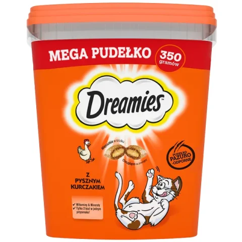Przysmak Dreamies dla kotów Kurczak Mega Pudełko 350 g