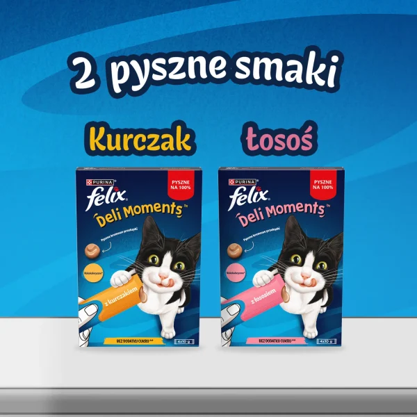 Przysmak Felix Deli Moments Kremowe przekąski dla kotów z kurczakiem 4x10 g — widok 8