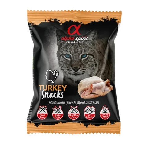 Przysmak Alpha Spirit Kostki z Indykiem dla kota 50 g