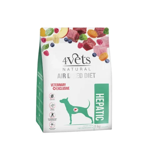 Karma sucha 4Vets Natural Hepatic dla psów z chorą wątrobą 1 kg