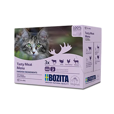 Karma mokra Bozita Multibox Mięsne Kawałki w Sosie 12x85 g