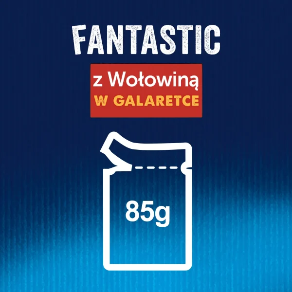 Karma mokra Felix Fantastic dla dorosłych kotów Wołowina w galaretce 85 g — widok 4