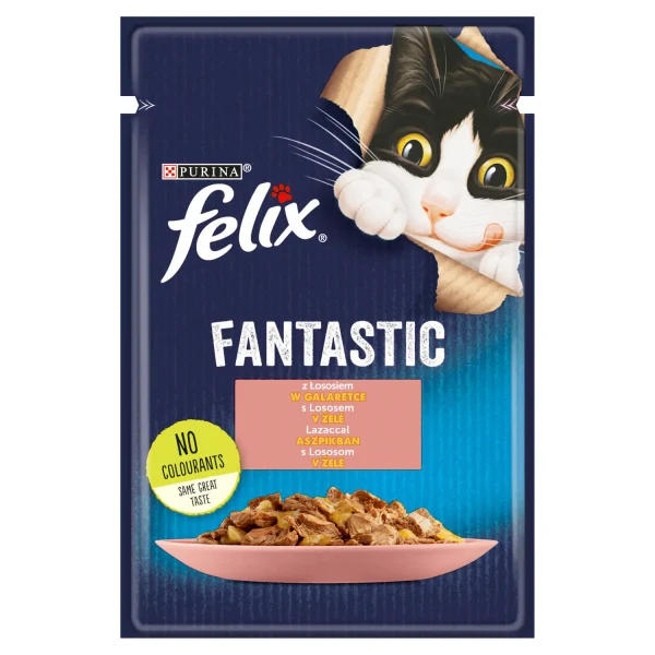 Karma mokra Felix Fantastic Łosoś w galaretce dla dorosłych kotów 85 g — widok 11