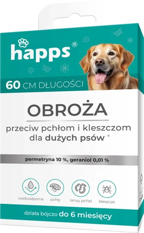 Obroża przeciw pchłom i kleszczom Bros Happs dla dużych