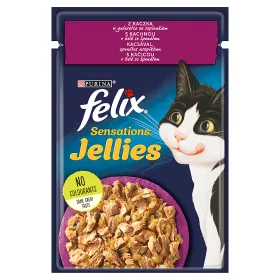 Karma mokra Felix Sensations Jellies Kaczka ze szpinakiem 85 g