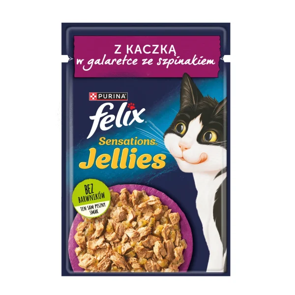 Karma mokra Felix Sensations Jellies Kaczka ze szpinakiem 85 g — widok 10