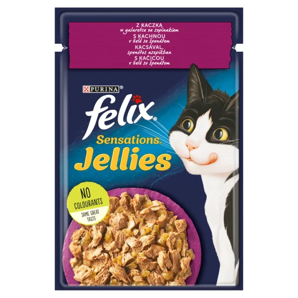 Karma mokra Felix Sensations Jellies Kaczka ze szpinakiem 85 g — widok 11