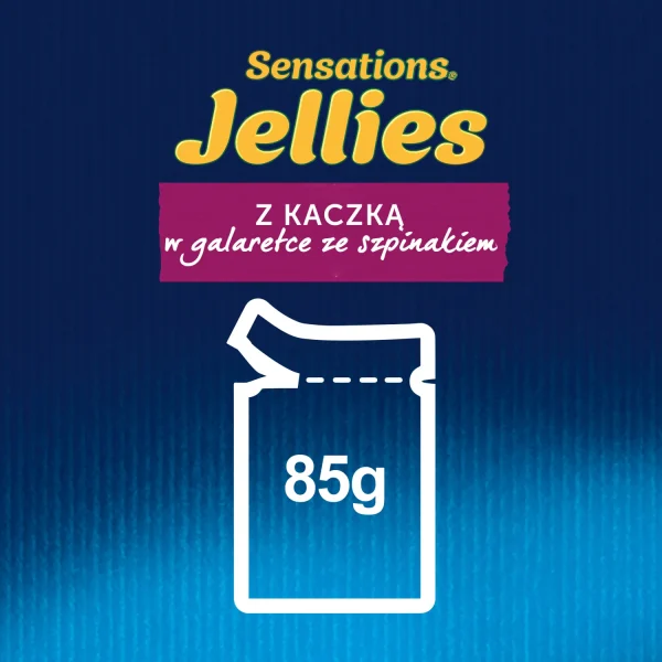 Karma mokra Felix Sensations Jellies Kaczka ze szpinakiem 85 g — widok 3